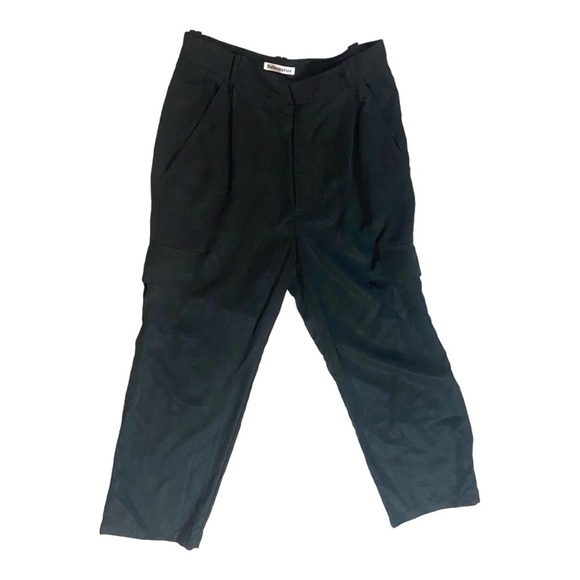 Reformation Jackson Cargo‎ Pant Black Sz 4 Flare Wide Leg 90’s Side Pockets - Picture 3 of 7